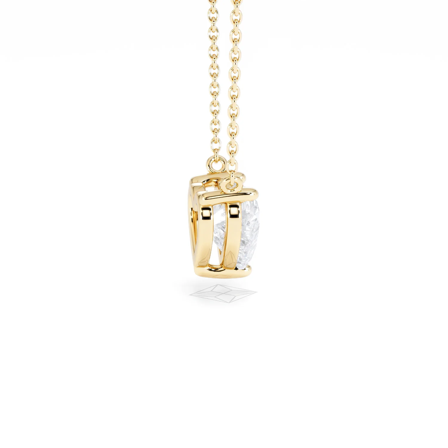 Wanderlust Floating Heart Cut Lab Diamond Solitaire Necklace 1.50ct H/SI in 9K Gold - Image 32