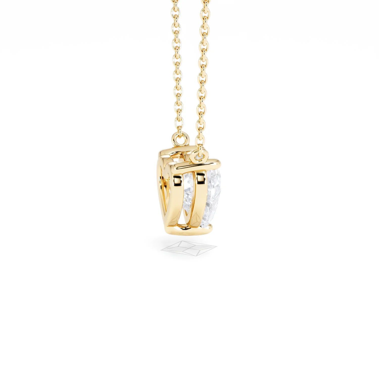 Wanderlust Floating Heart Cut Lab Diamond Solitaire Necklace 1.50ct H/SI in 9K Gold - Image 33
