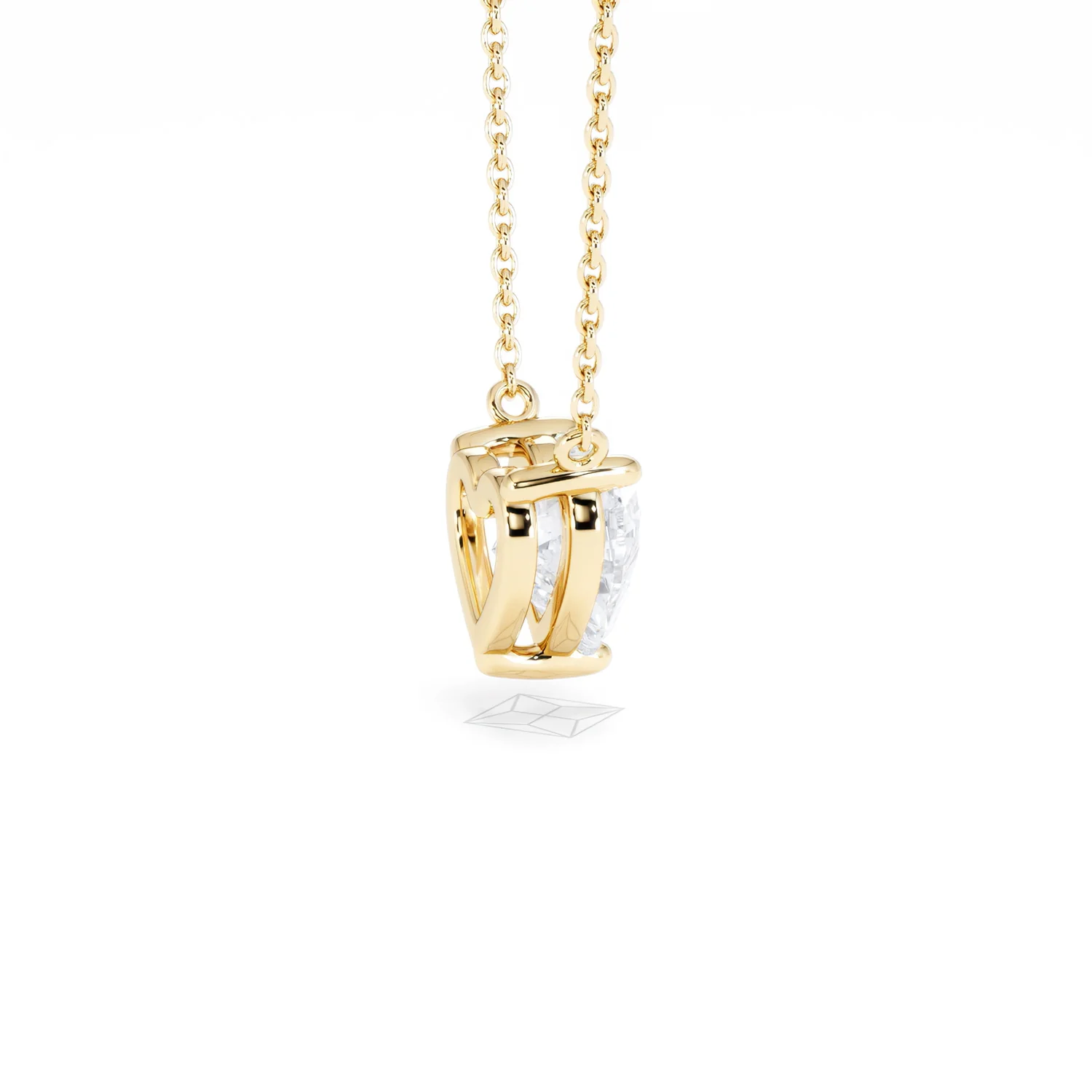 Wanderlust Floating Heart Cut Lab Diamond Solitaire Necklace 1.50ct H/SI in 9K Gold - Image 34