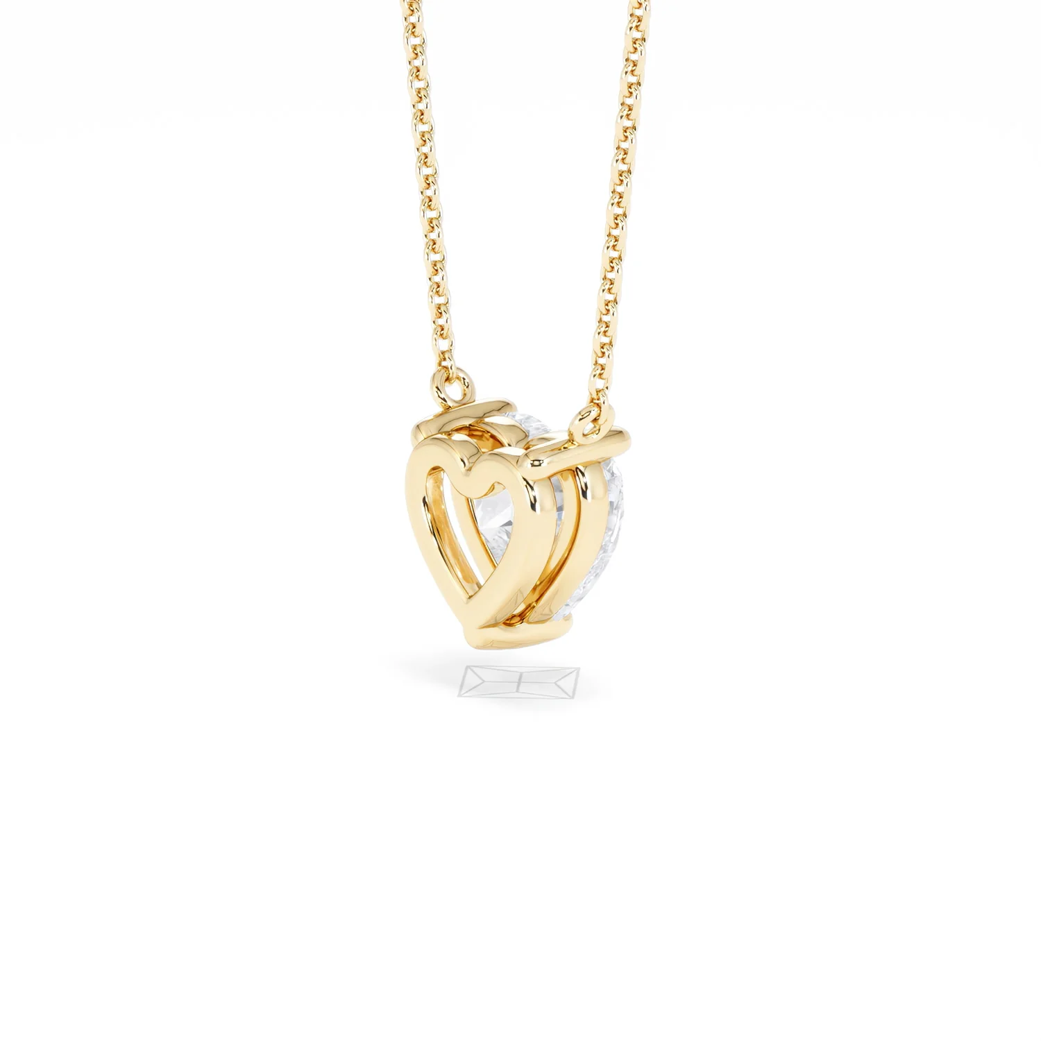 Wanderlust Floating Heart Cut Lab Diamond Solitaire Necklace 1.50ct H/SI in 9K Gold - Image 39