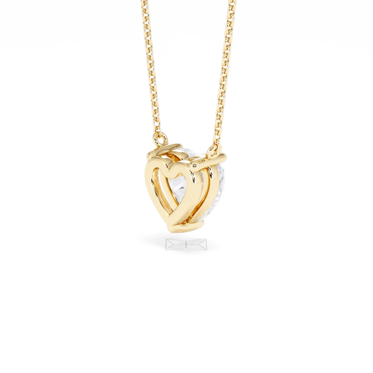 Wanderlust Floating Heart Cut Lab Diamond Solitaire Necklace 1.50ct H/SI in 9K Gold - Image 40