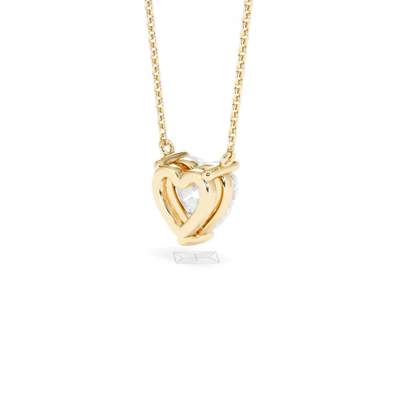 Wanderlust Floating Heart Cut Lab Diamond Solitaire Necklace 1.50ct H/SI in 9K Gold - Image 41