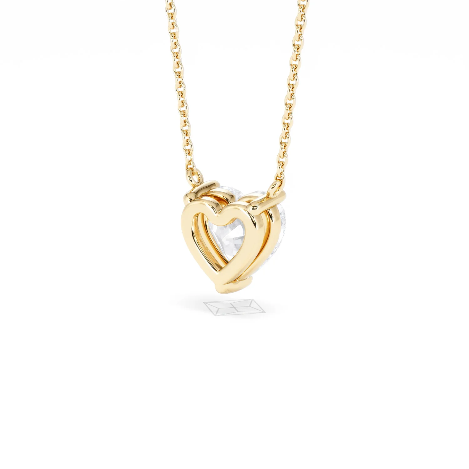 Wanderlust Floating Heart Cut Lab Diamond Solitaire Necklace 1.50ct H/SI in 9K Gold - Image 43