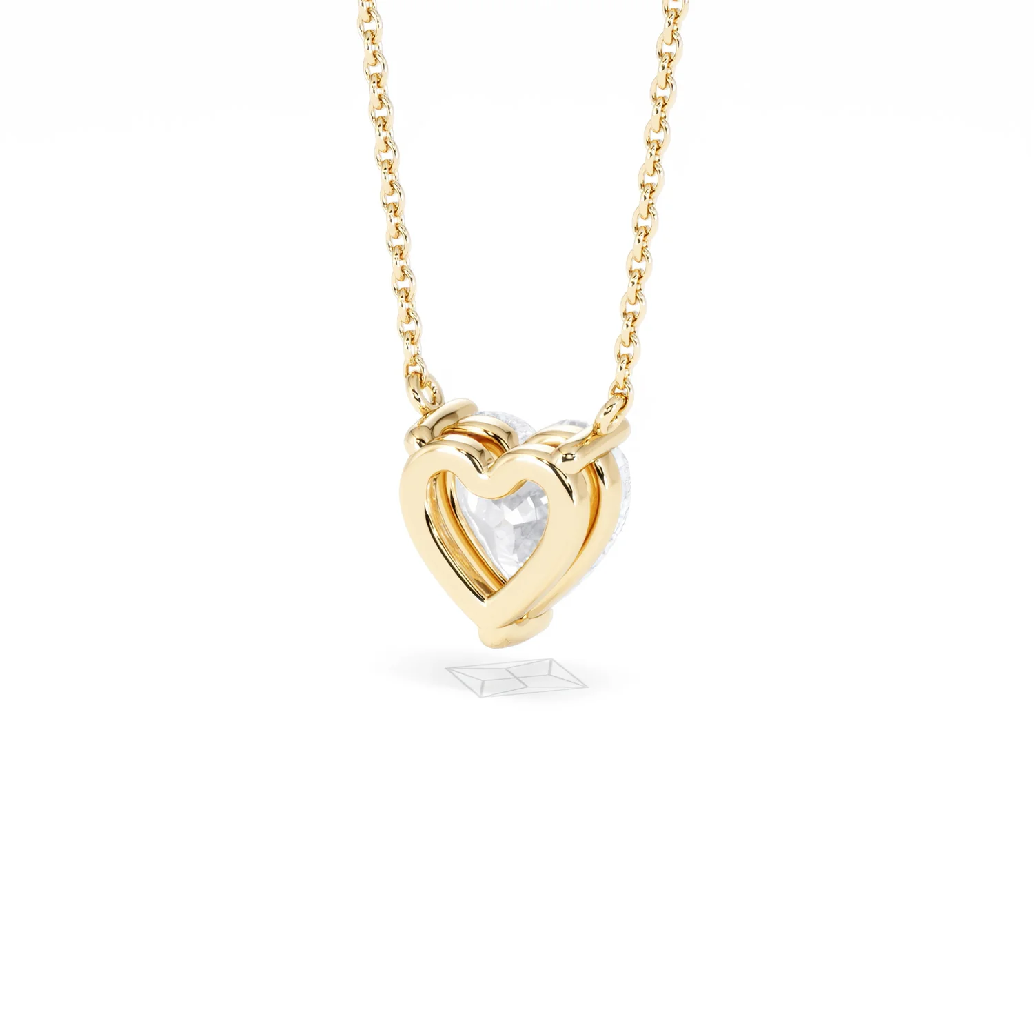 Wanderlust Floating Heart Cut Lab Diamond Solitaire Necklace 1.50ct H/SI in 9K Gold - Image 44