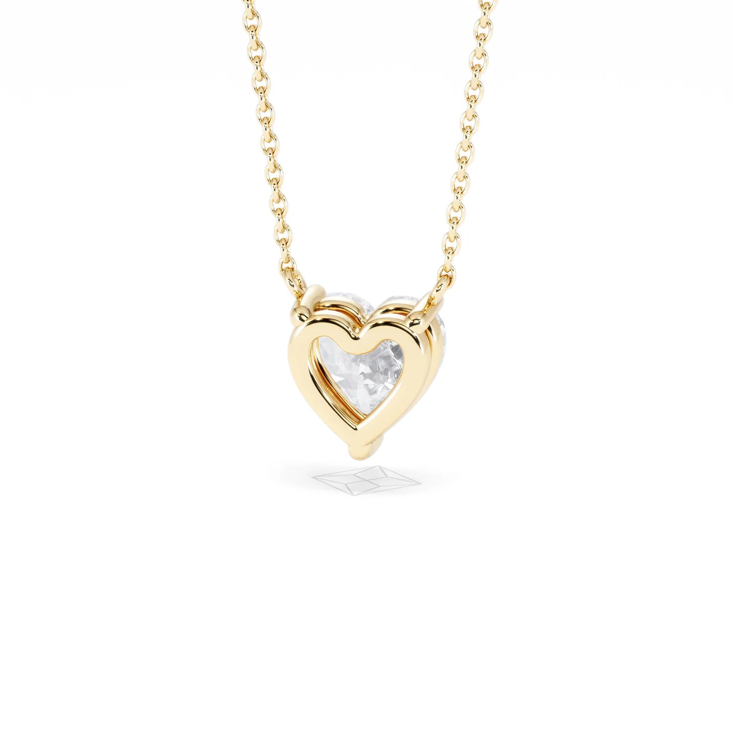 Wanderlust Floating Heart Cut Lab Diamond Solitaire Necklace 1.50ct H/SI in 9K Gold - Image 47