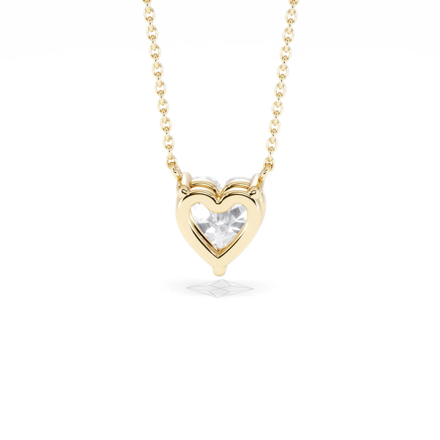 Wanderlust Floating Heart Cut Lab Diamond Solitaire Necklace 1.50ct H/SI in 9K Gold - Image 49