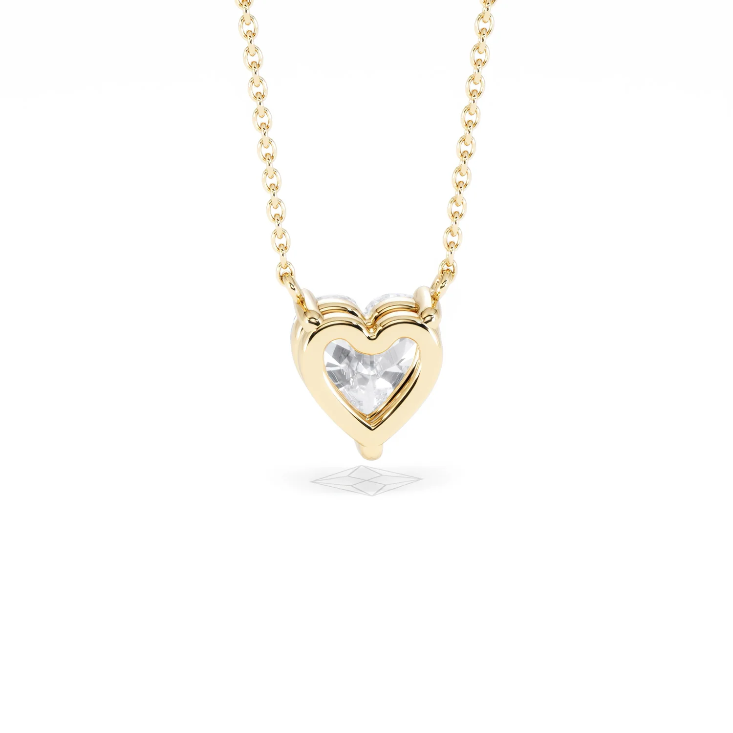 Wanderlust Floating Heart Cut Lab Diamond Solitaire Necklace 1.50ct H/SI in 9K Gold - Image 51