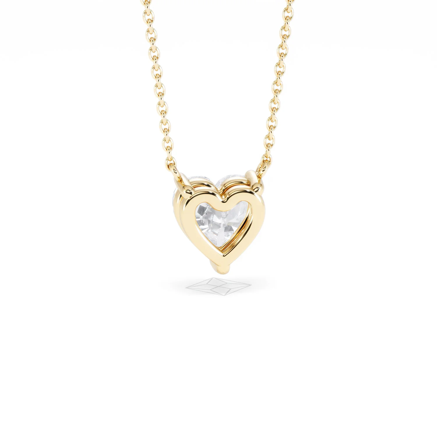 Wanderlust Floating Heart Cut Lab Diamond Solitaire Necklace 1.50ct H/SI in 9K Gold - Image 52