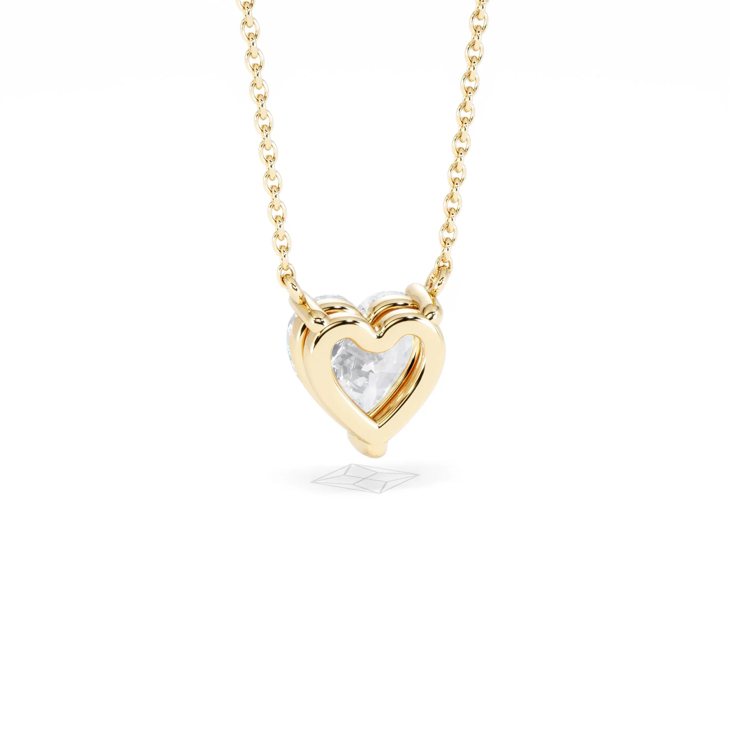 Wanderlust Floating Heart Cut Lab Diamond Solitaire Necklace 1.50ct H/SI in 9K Gold - Image 53