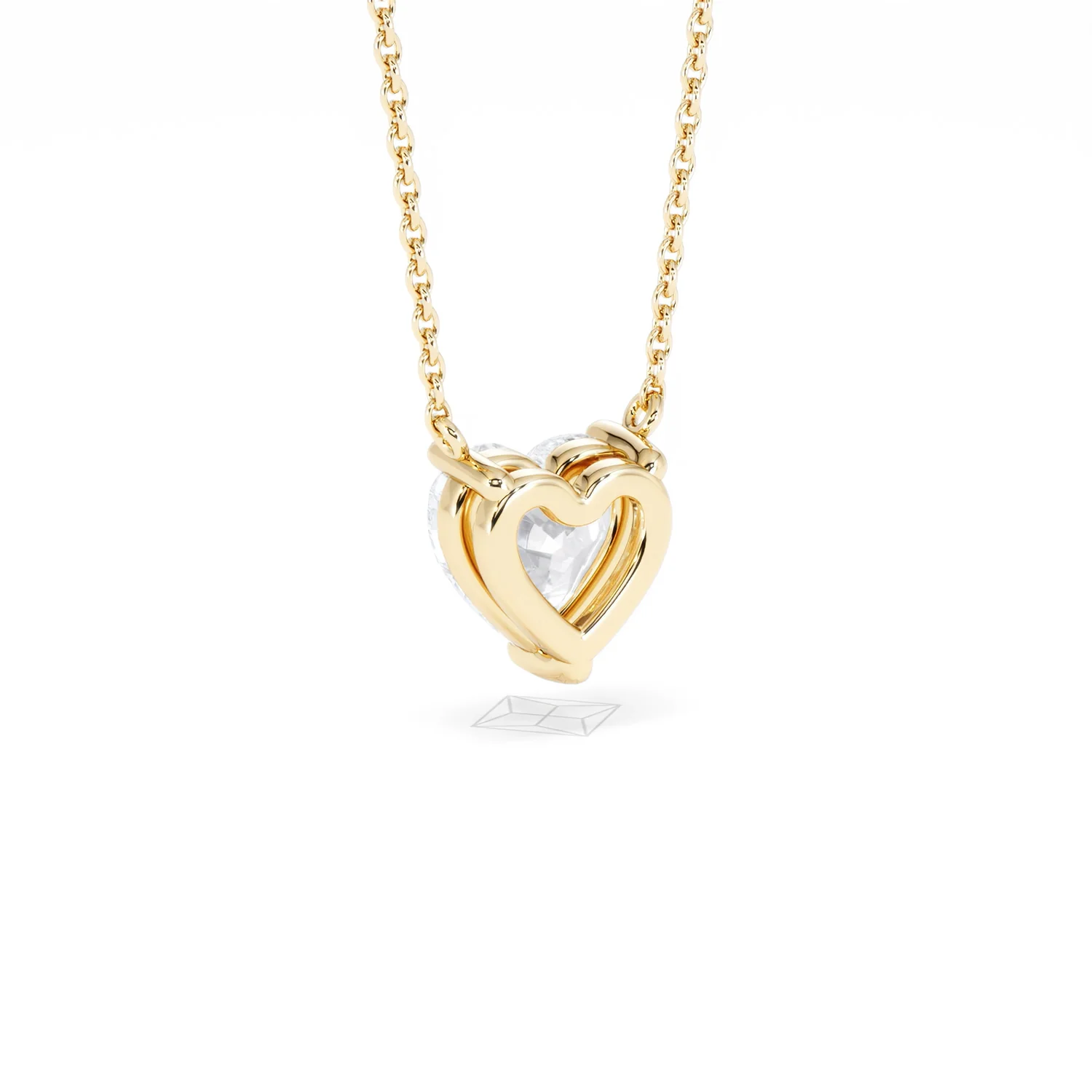 Wanderlust Floating Heart Cut Lab Diamond Solitaire Necklace 1.50ct H/SI in 9K Gold - Image 56