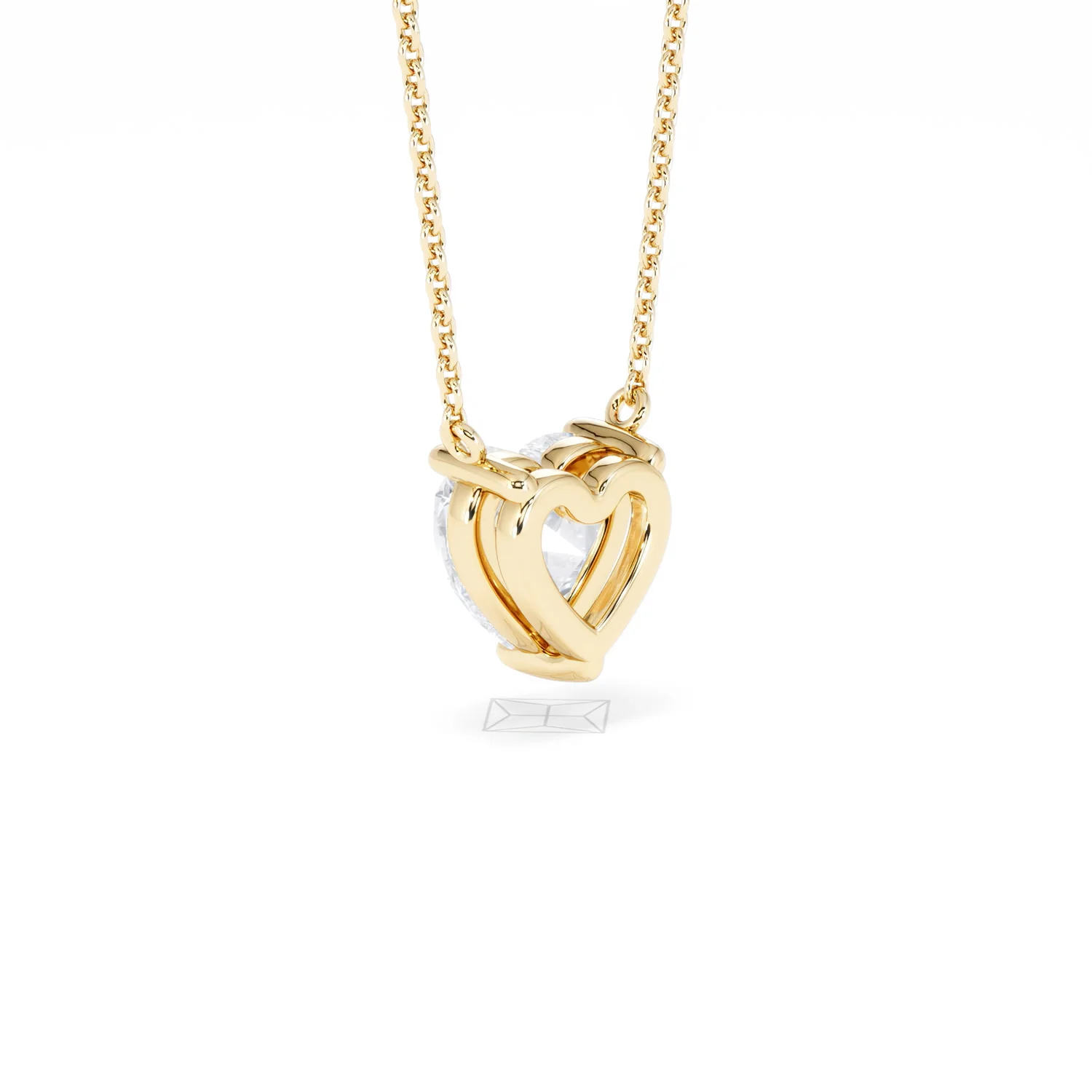 Wanderlust Floating Heart Cut Lab Diamond Solitaire Necklace 1.50ct H/SI in 9K Gold - Image 59