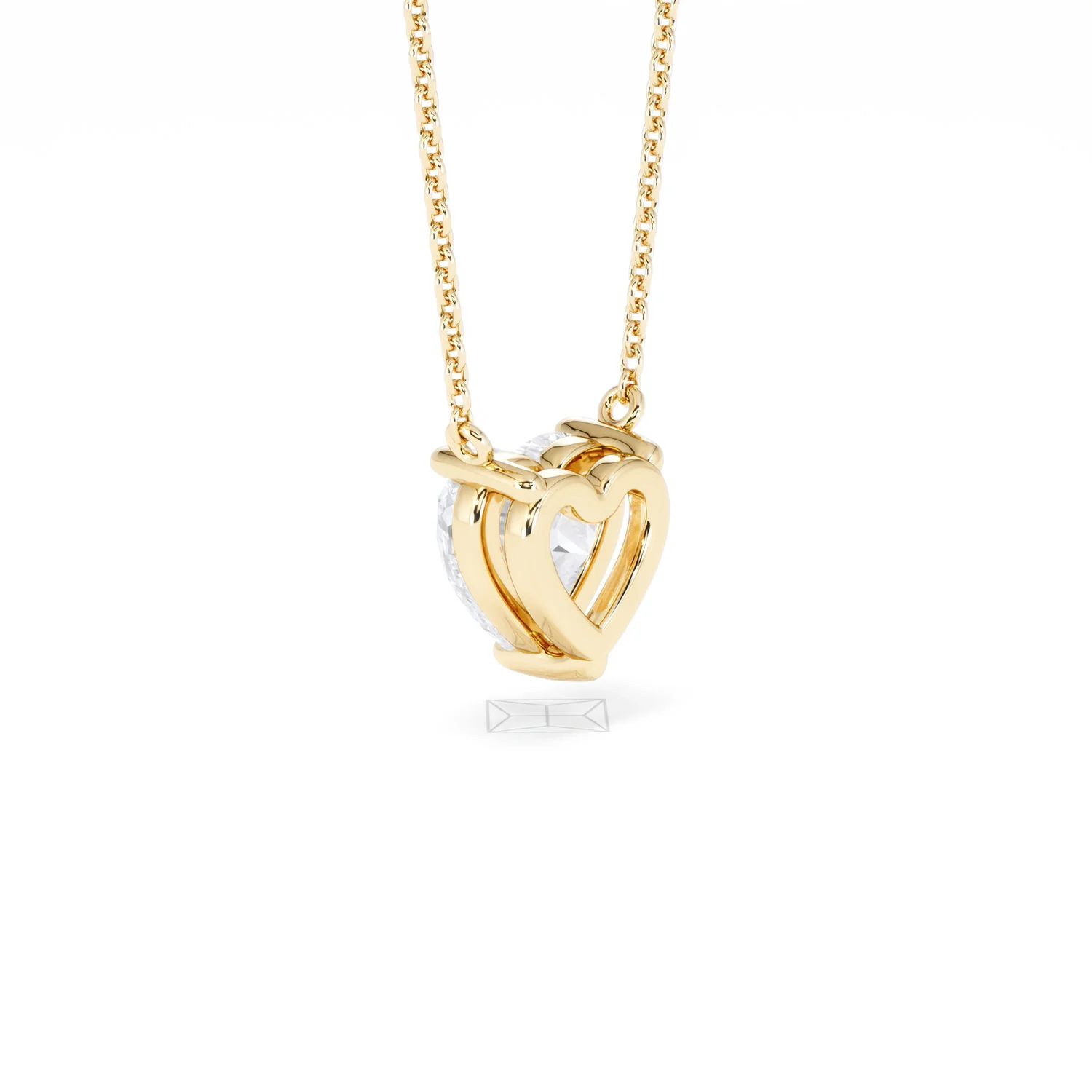 Wanderlust Floating Heart Cut Lab Diamond Solitaire Necklace 1.50ct H/SI in 9K Gold - Image 60