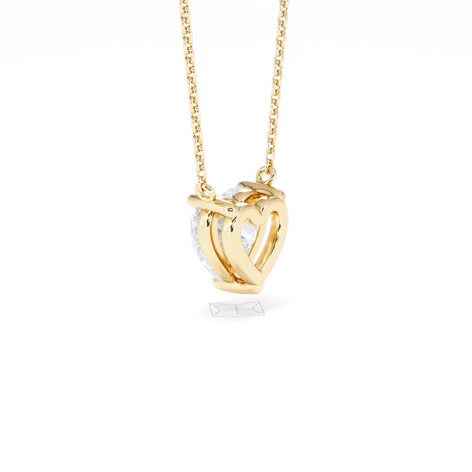 Wanderlust Floating Heart Cut Lab Diamond Solitaire Necklace 1.50ct H/SI in 9K Gold - Image 61
