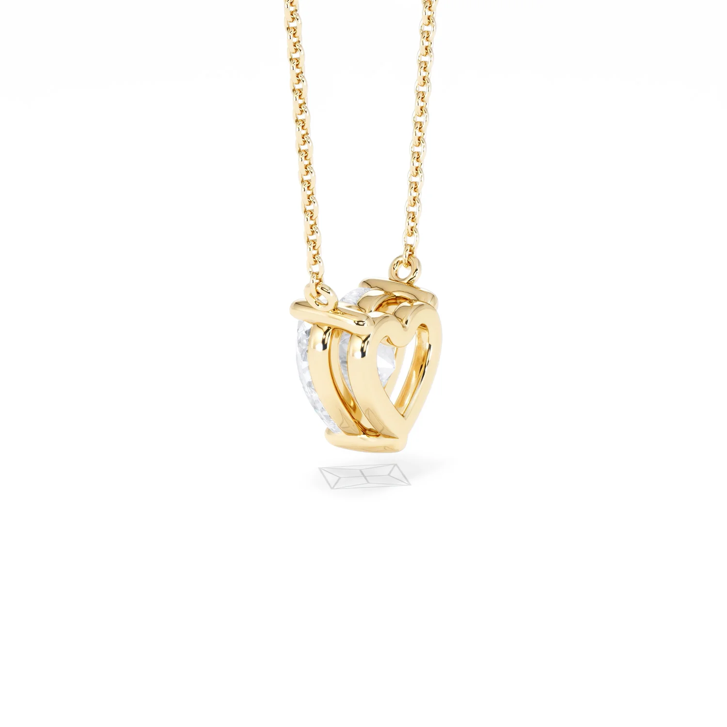 Wanderlust Floating Heart Cut Lab Diamond Solitaire Necklace 1.50ct H/SI in 9K Gold - Image 62