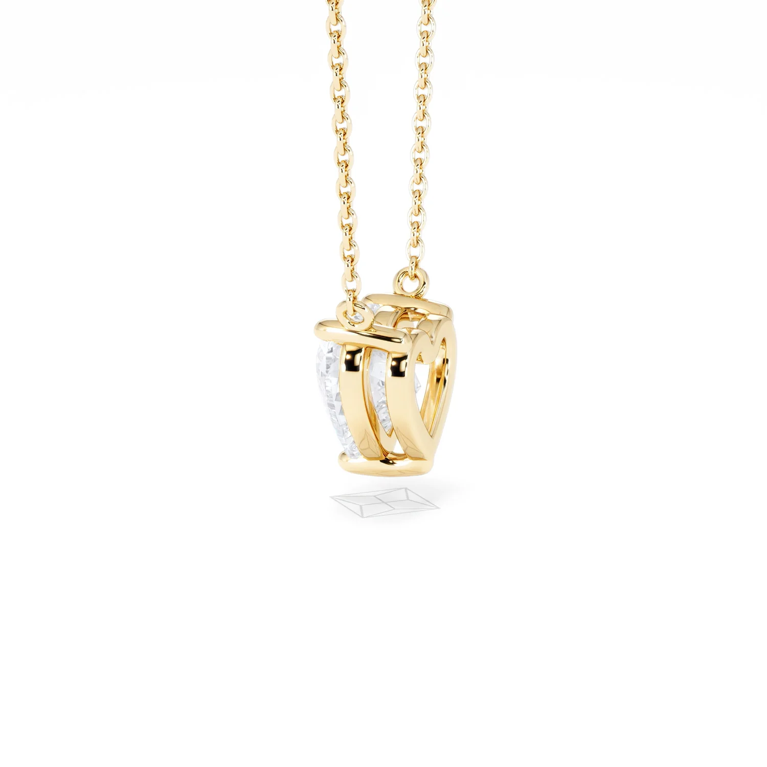 Wanderlust Floating Heart Cut Lab Diamond Solitaire Necklace 1.50ct H/SI in 9K Gold - Image 65