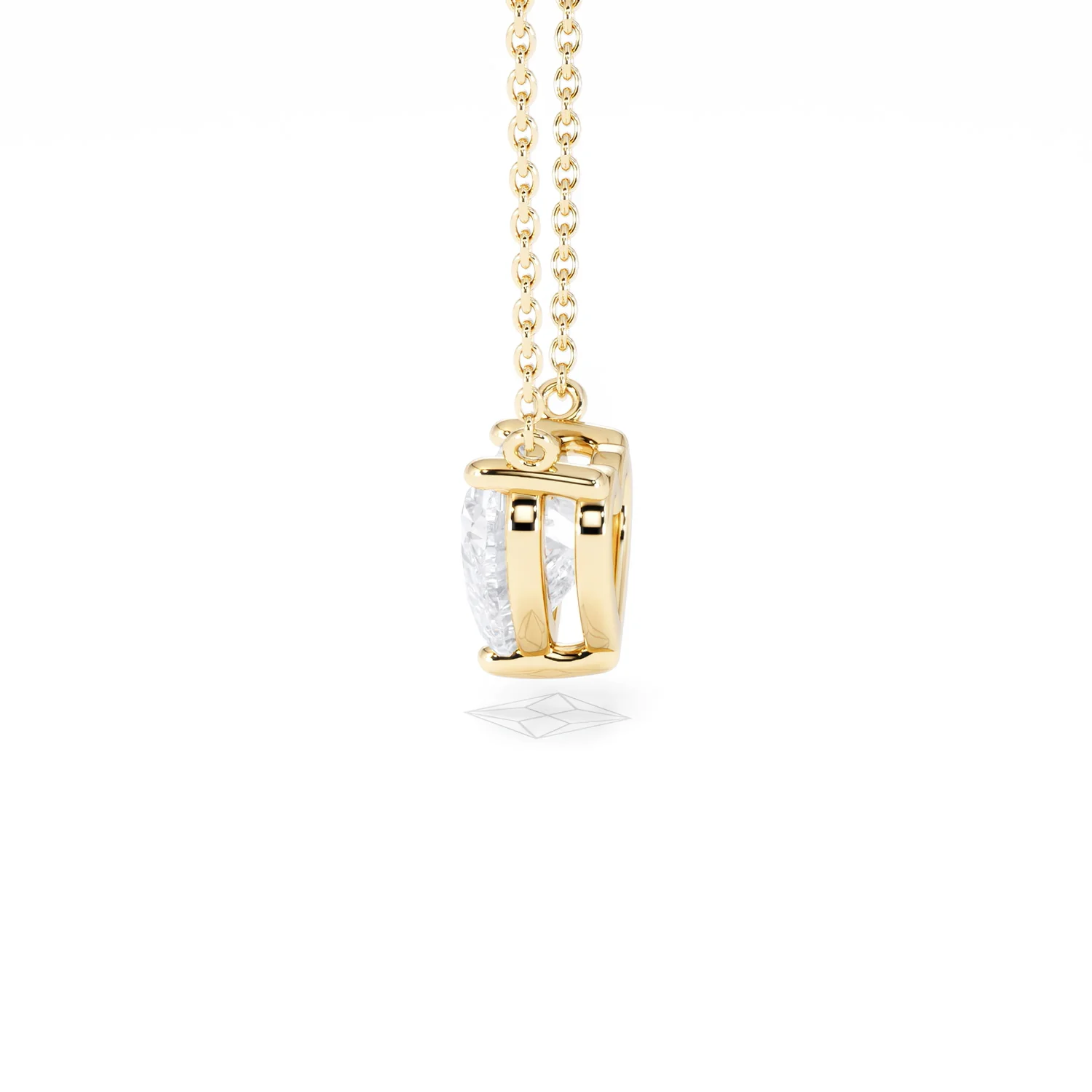 Wanderlust Floating Heart Cut Lab Diamond Solitaire Necklace 1.50ct H/SI in 9K Gold - Image 68