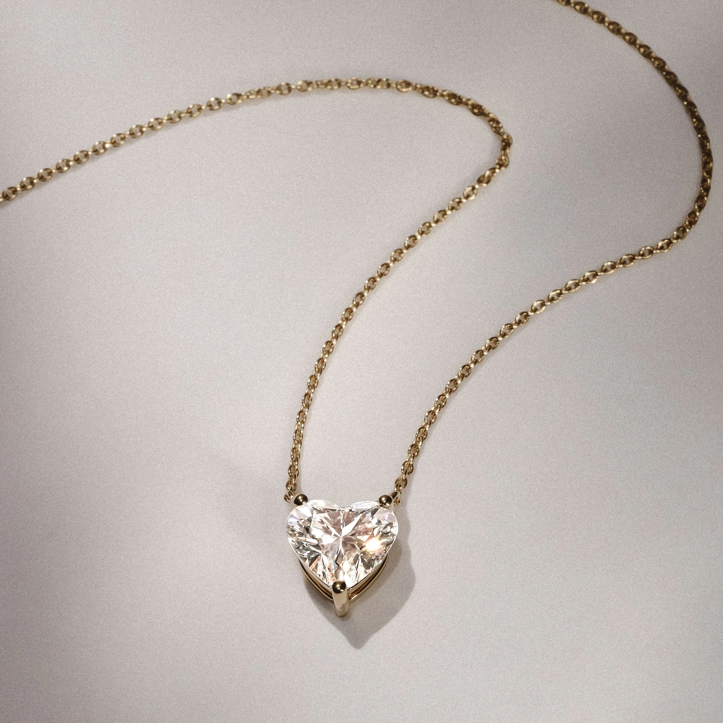 Wanderlust Floating Heart Cut Lab Diamond Solitaire Necklace 1.50ct H/SI in 9K Gold - Image 7