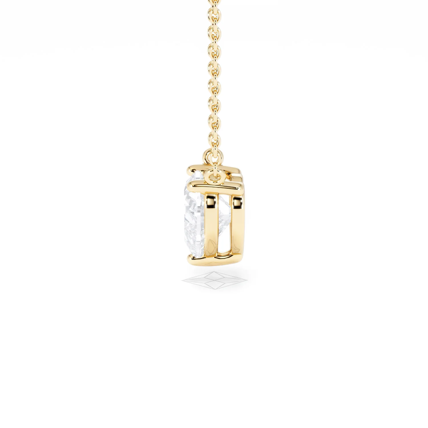 Wanderlust Floating Heart Cut Lab Diamond Solitaire Necklace 1.50ct H/SI in 9K Gold - Image 70