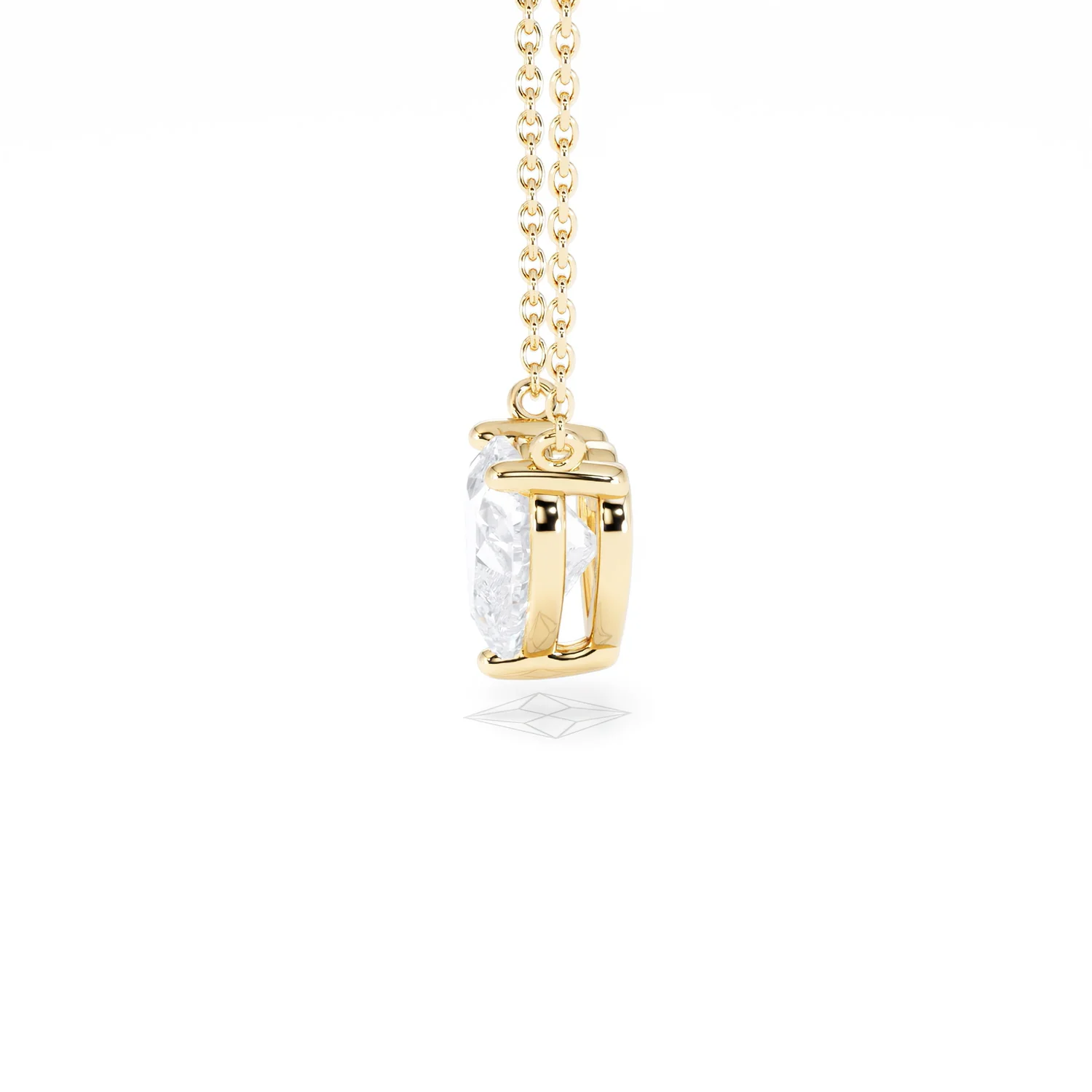 Wanderlust Floating Heart Cut Lab Diamond Solitaire Necklace 1.50ct H/SI in 9K Gold - Image 71