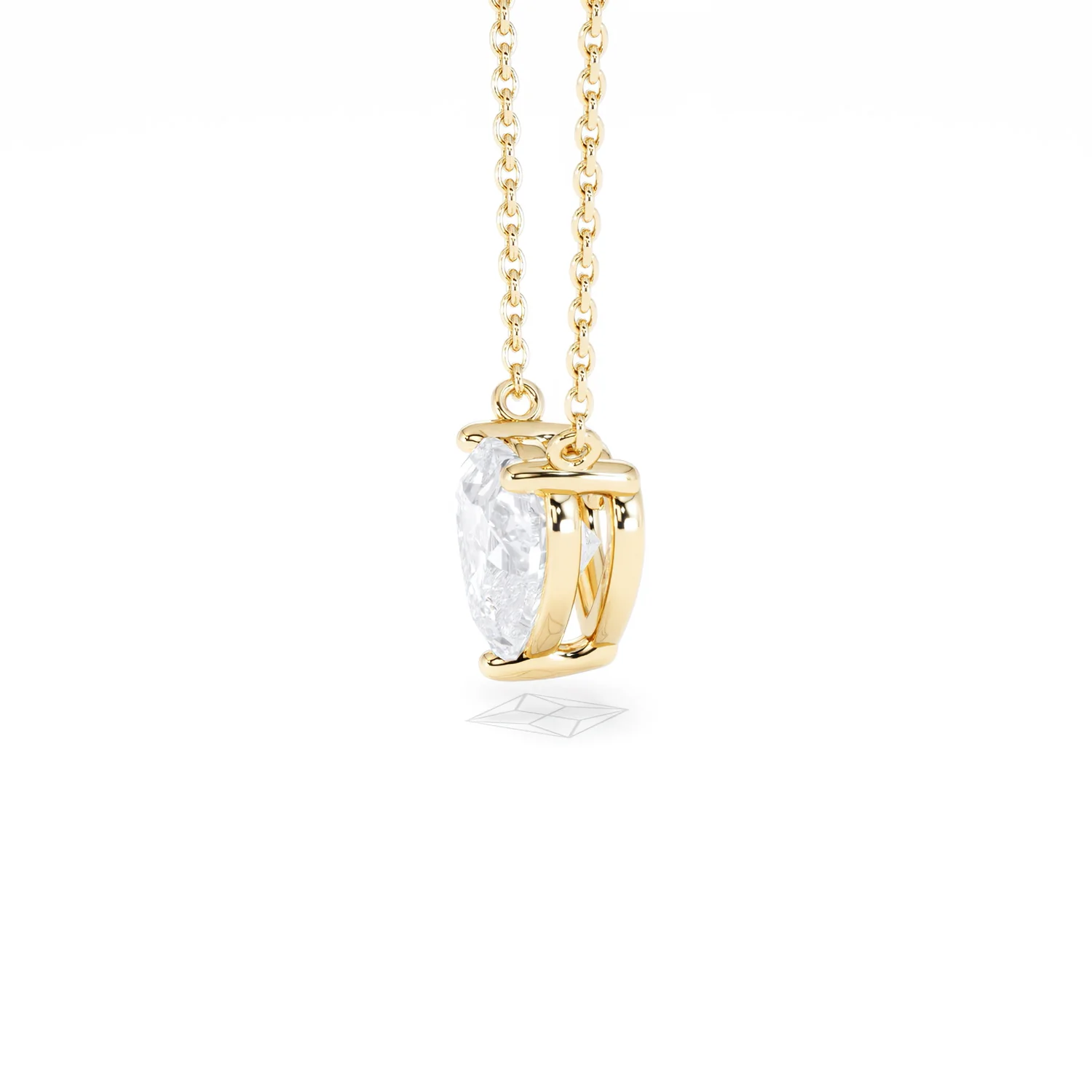 Wanderlust Floating Heart Cut Lab Diamond Solitaire Necklace 1.50ct H/SI in 9K Gold - Image 73