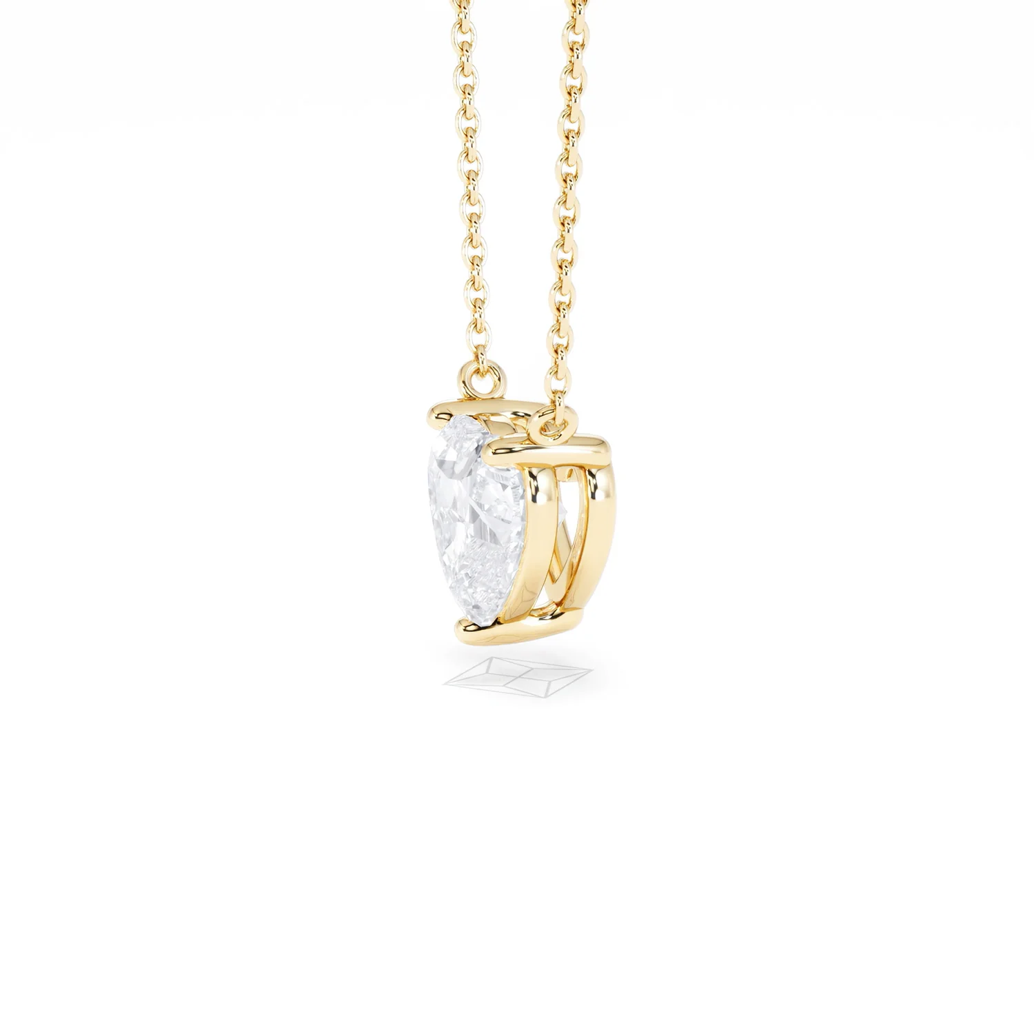 Wanderlust Floating Heart Cut Lab Diamond Solitaire Necklace 1.50ct H/SI in 9K Gold - Image 74