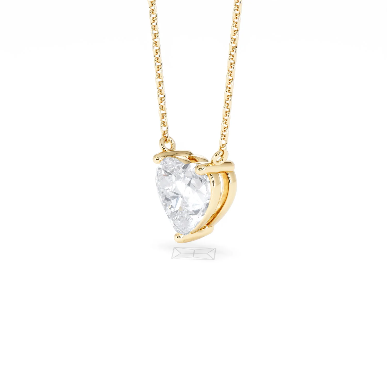 Wanderlust Floating Heart Cut Lab Diamond Solitaire Necklace 1.50ct H/SI in 9K Gold - Image 79