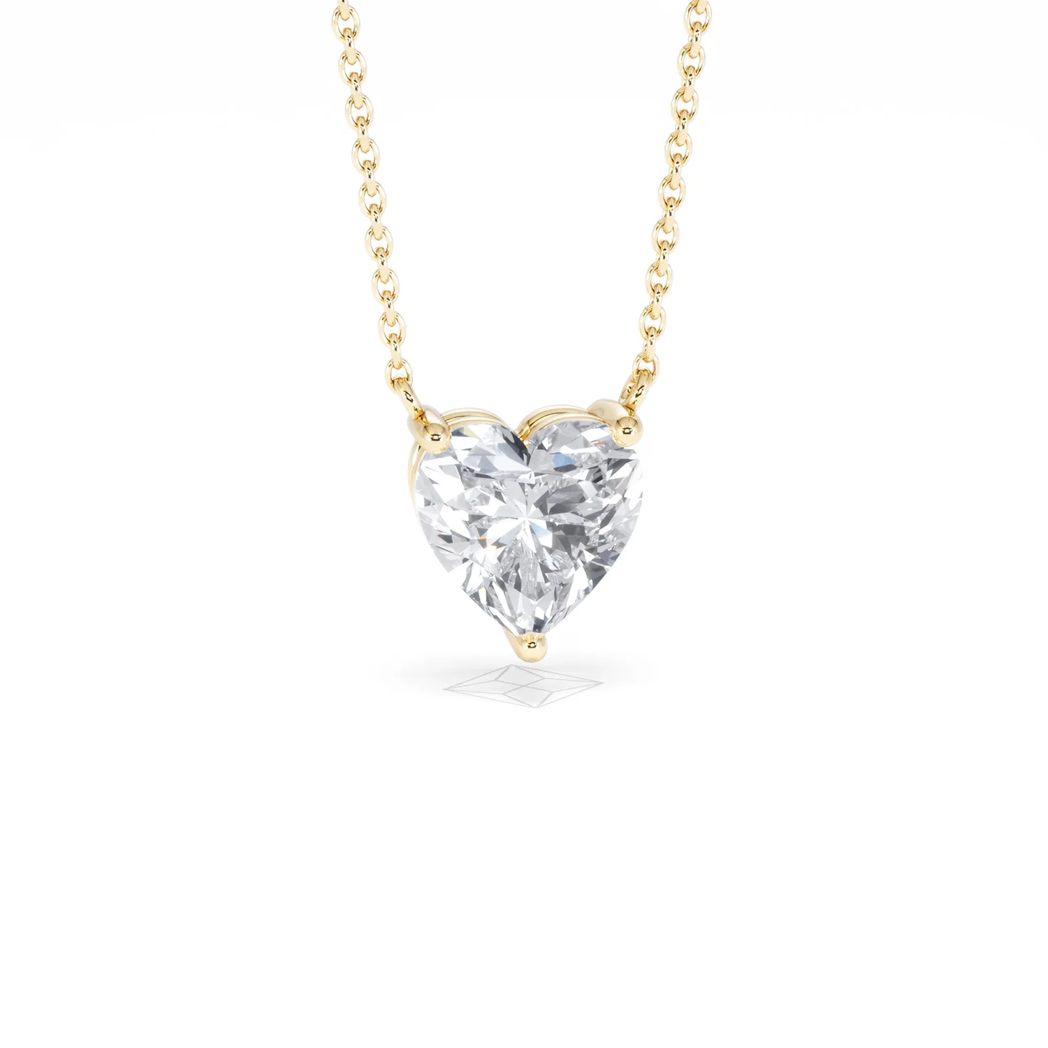 Wanderlust Floating Heart Cut Lab Diamond Solitaire Necklace 2.00ct H/SI in 9K Gold - Image 10