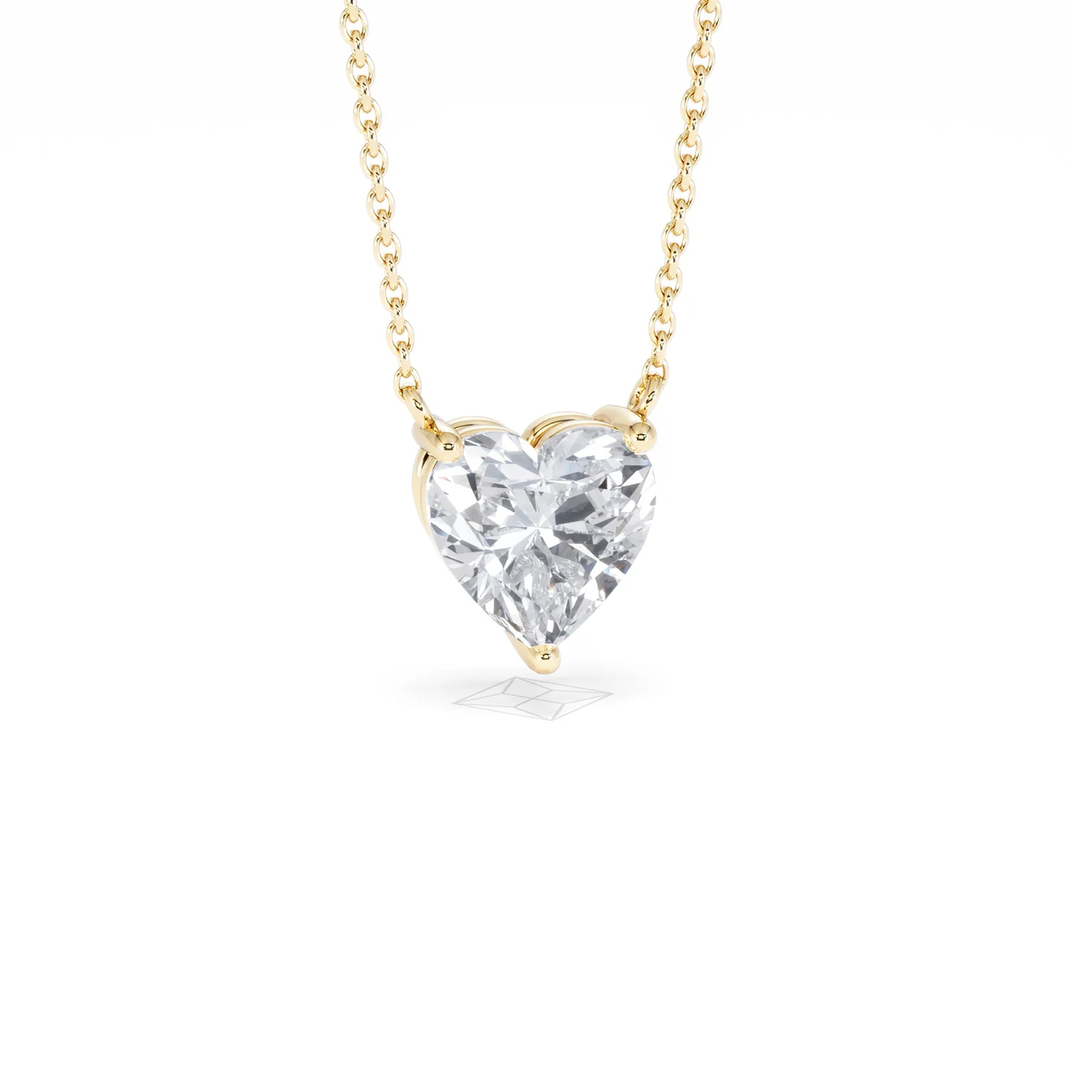 Wanderlust Floating Heart Cut Lab Diamond Solitaire Necklace 2.00ct H/SI in 9K Gold - Image 11