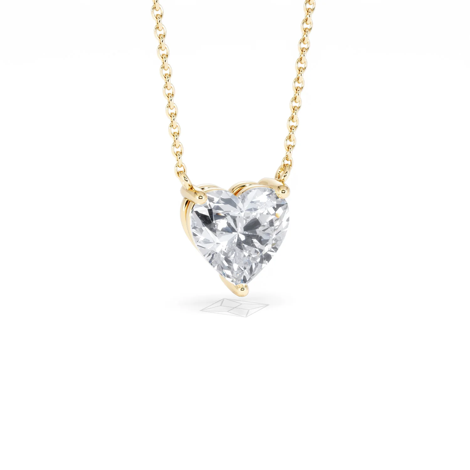 Wanderlust Floating Heart Cut Lab Diamond Solitaire Necklace 2.00ct H/SI in 9K Gold - Image 12