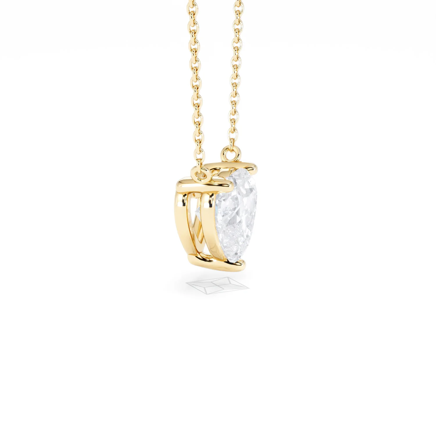 Wanderlust Floating Heart Cut Lab Diamond Solitaire Necklace 2.00ct H/SI in 9K Gold - Image 24