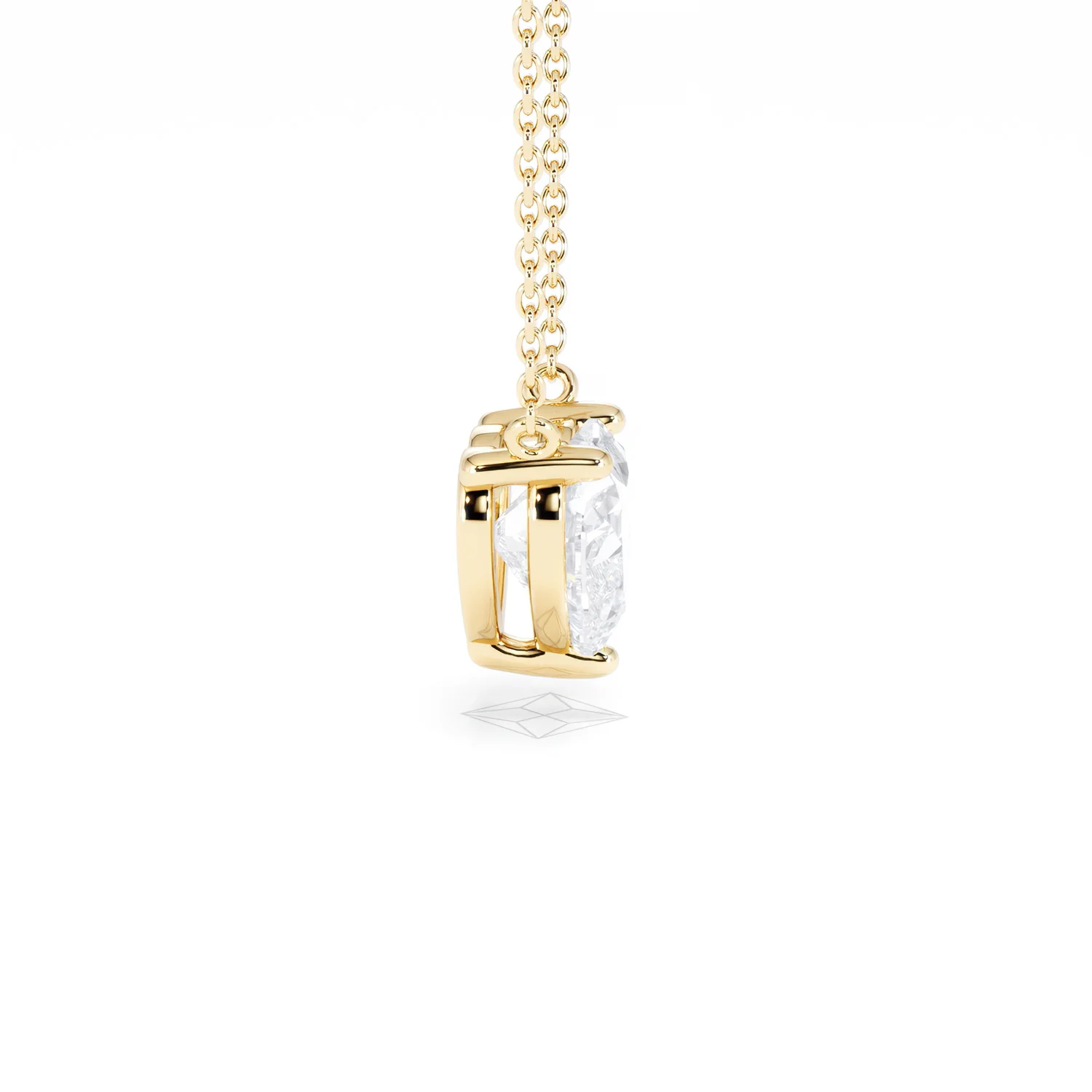 Wanderlust Floating Heart Cut Lab Diamond Solitaire Necklace 2.00ct H/SI in 9K Gold - Image 27