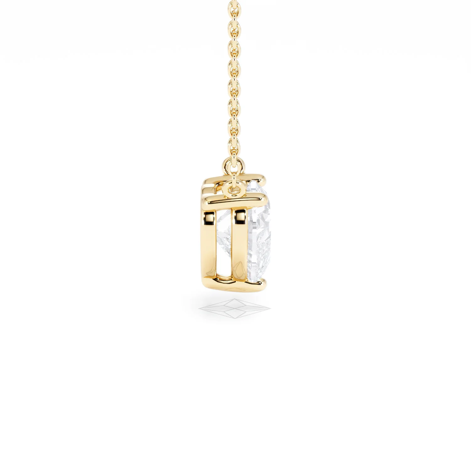 Wanderlust Floating Heart Cut Lab Diamond Solitaire Necklace 2.00ct H/SI in 9K Gold - Image 28
