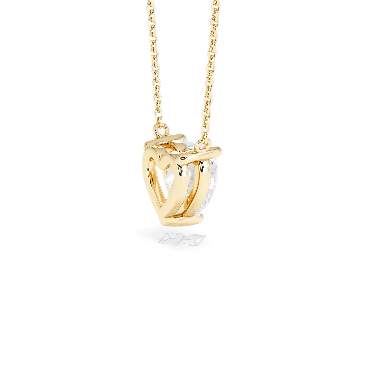Wanderlust Floating Heart Cut Lab Diamond Solitaire Necklace 2.00ct H/SI in 9K Gold - Image 35
