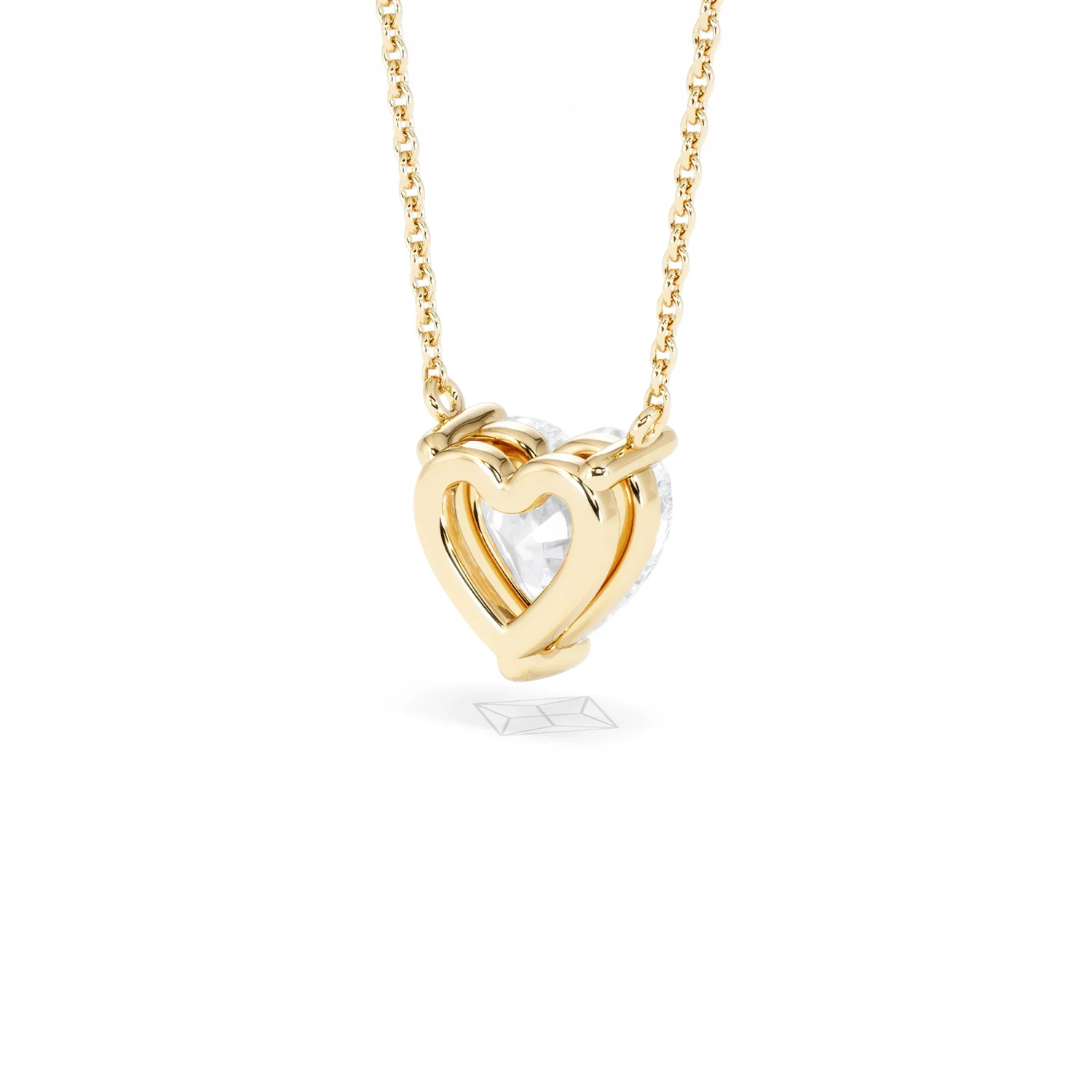 Wanderlust Floating Heart Cut Lab Diamond Solitaire Necklace 2.00ct H/SI in 9K Gold - Image 41