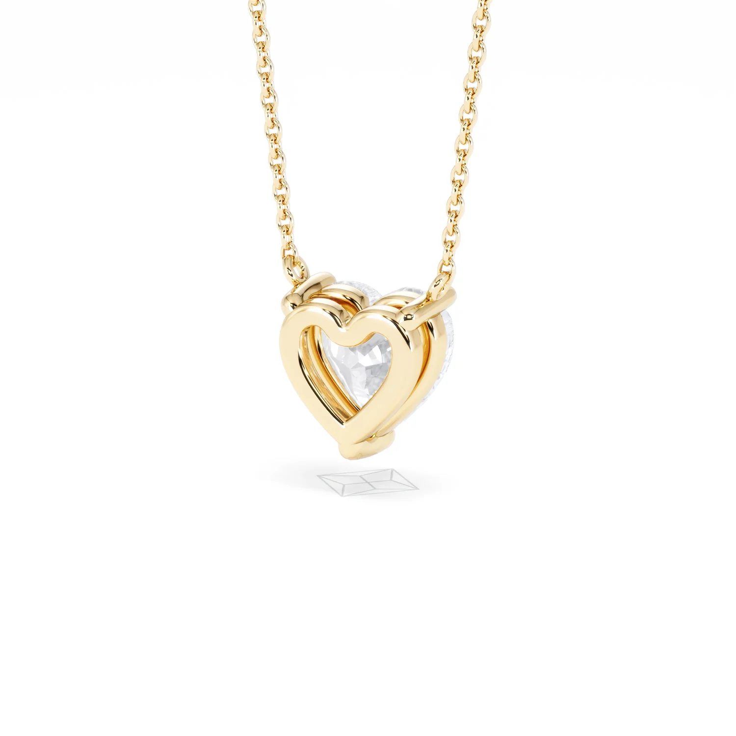 Wanderlust Floating Heart Cut Lab Diamond Solitaire Necklace 2.00ct H/SI in 9K Gold - Image 42