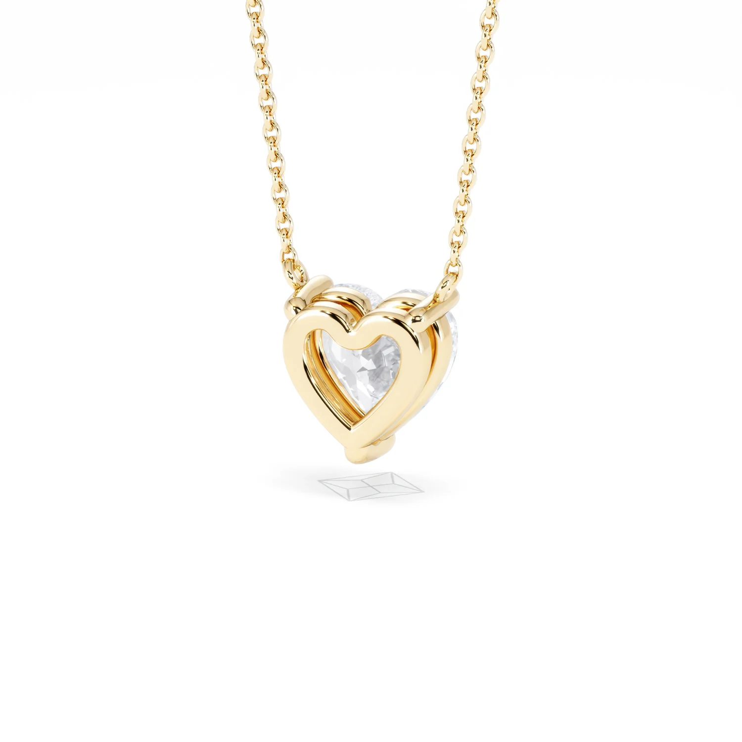 Wanderlust Floating Heart Cut Lab Diamond Solitaire Necklace 2.00ct H/SI in 9K Gold - Image 43