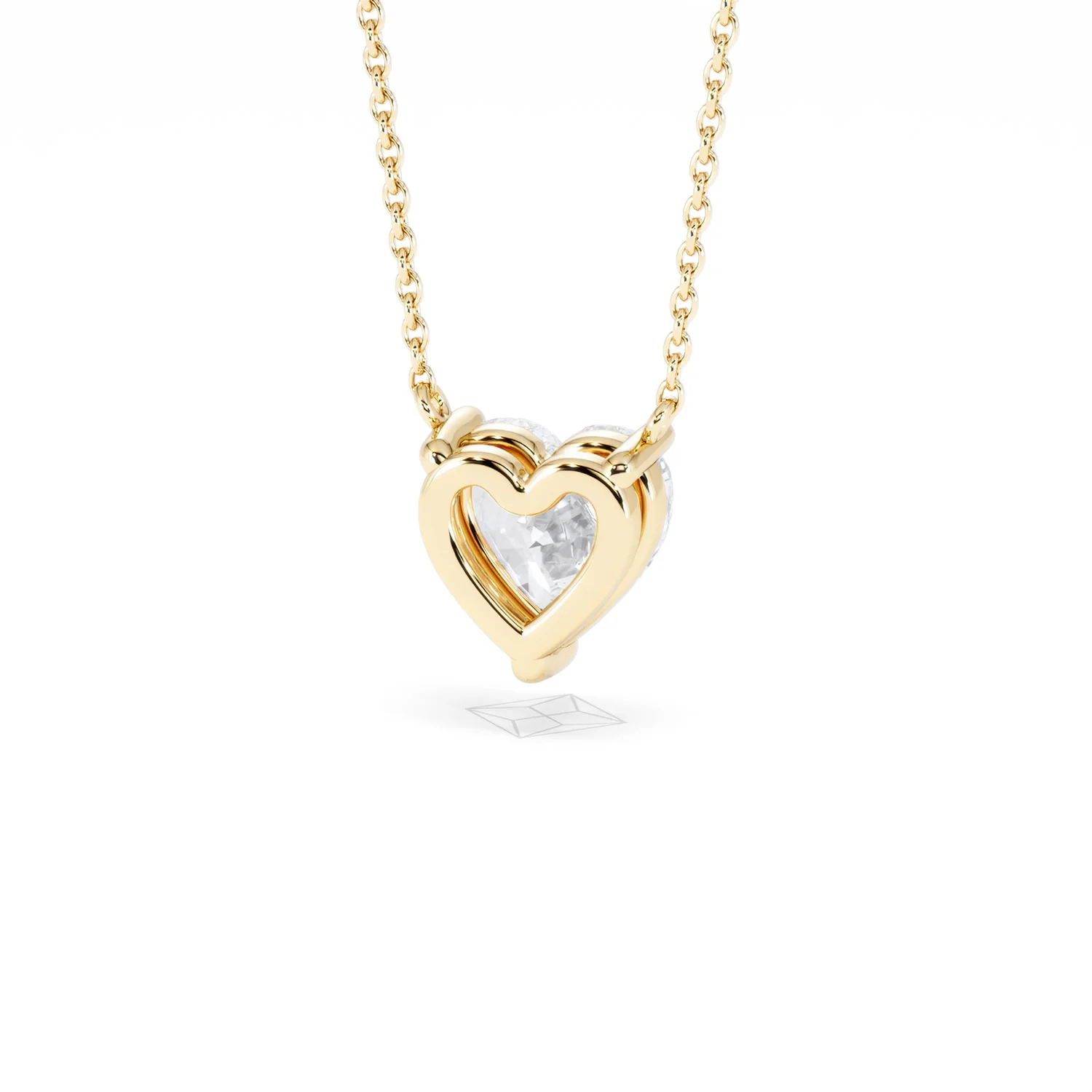 Wanderlust Floating Heart Cut Lab Diamond Solitaire Necklace 2.00ct H/SI in 9K Gold - Image 44