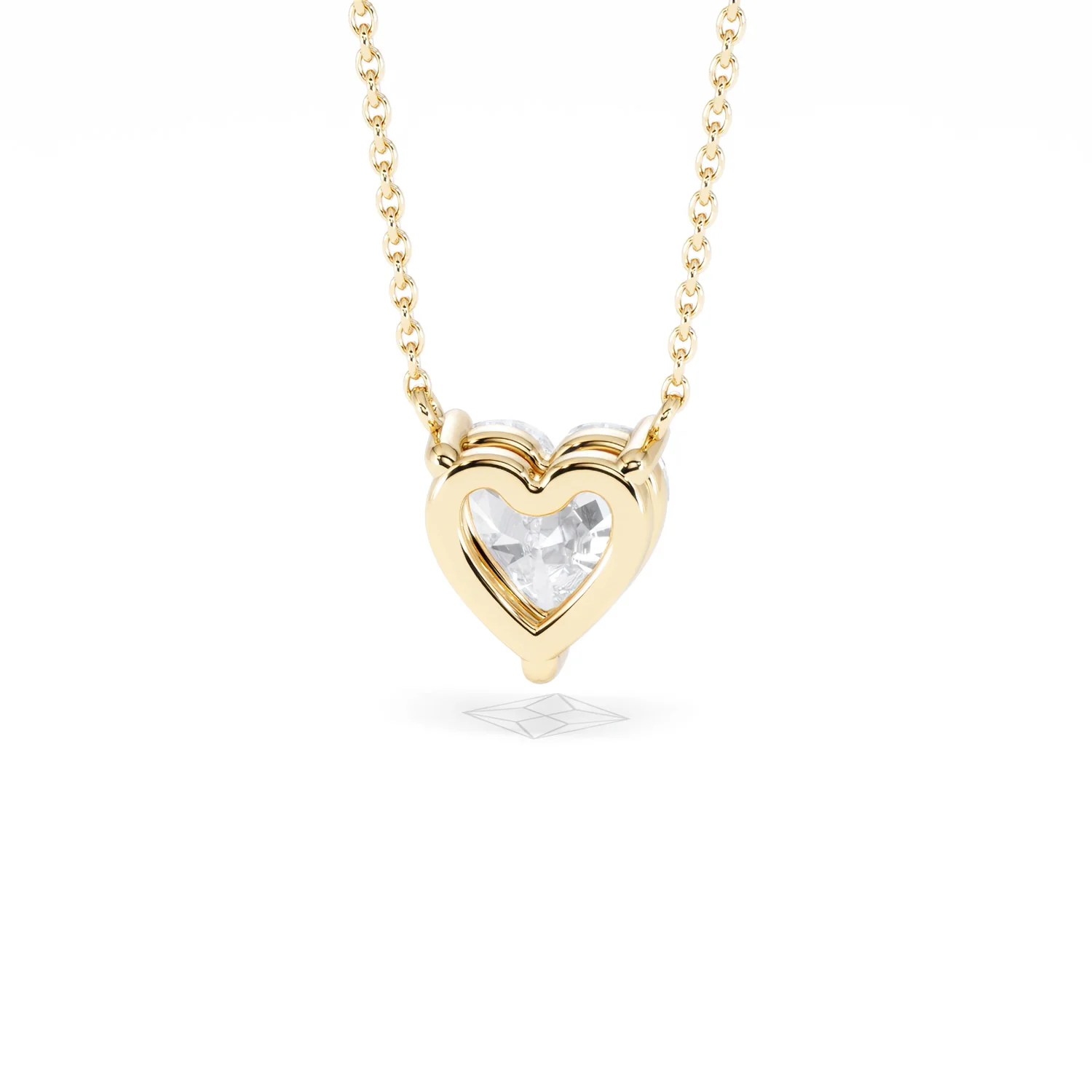 Wanderlust Floating Heart Cut Lab Diamond Solitaire Necklace 2.00ct H/SI in 9K Gold - Image 46