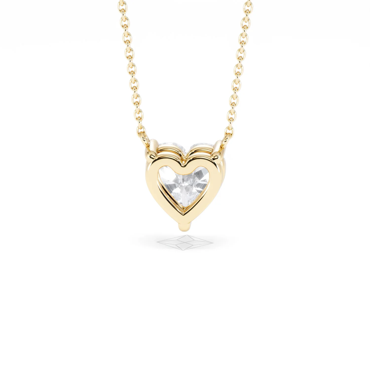 Wanderlust Floating Heart Cut Lab Diamond Solitaire Necklace 2.00ct H/SI in 9K Gold - Image 47