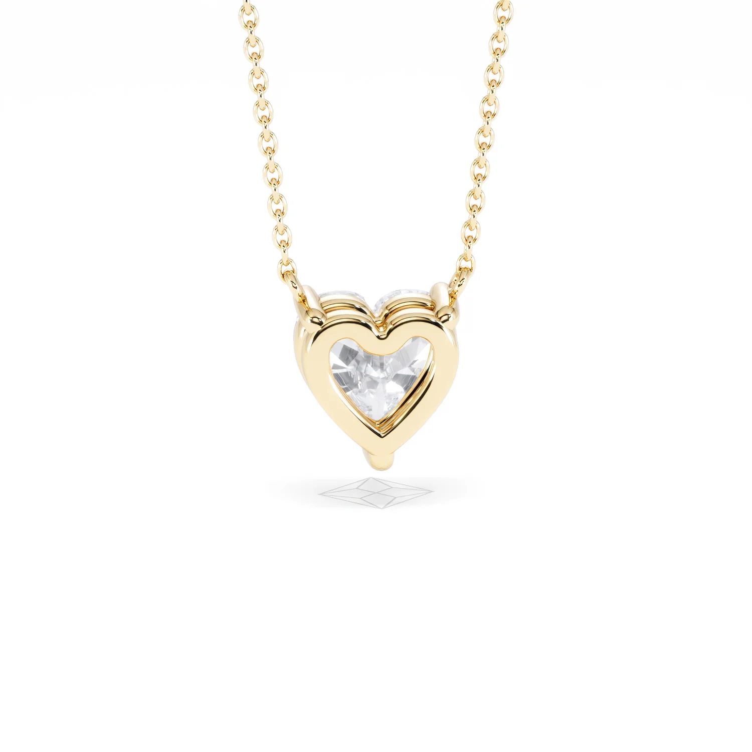 Wanderlust Floating Heart Cut Lab Diamond Solitaire Necklace 2.00ct H/SI in 9K Gold - Image 49