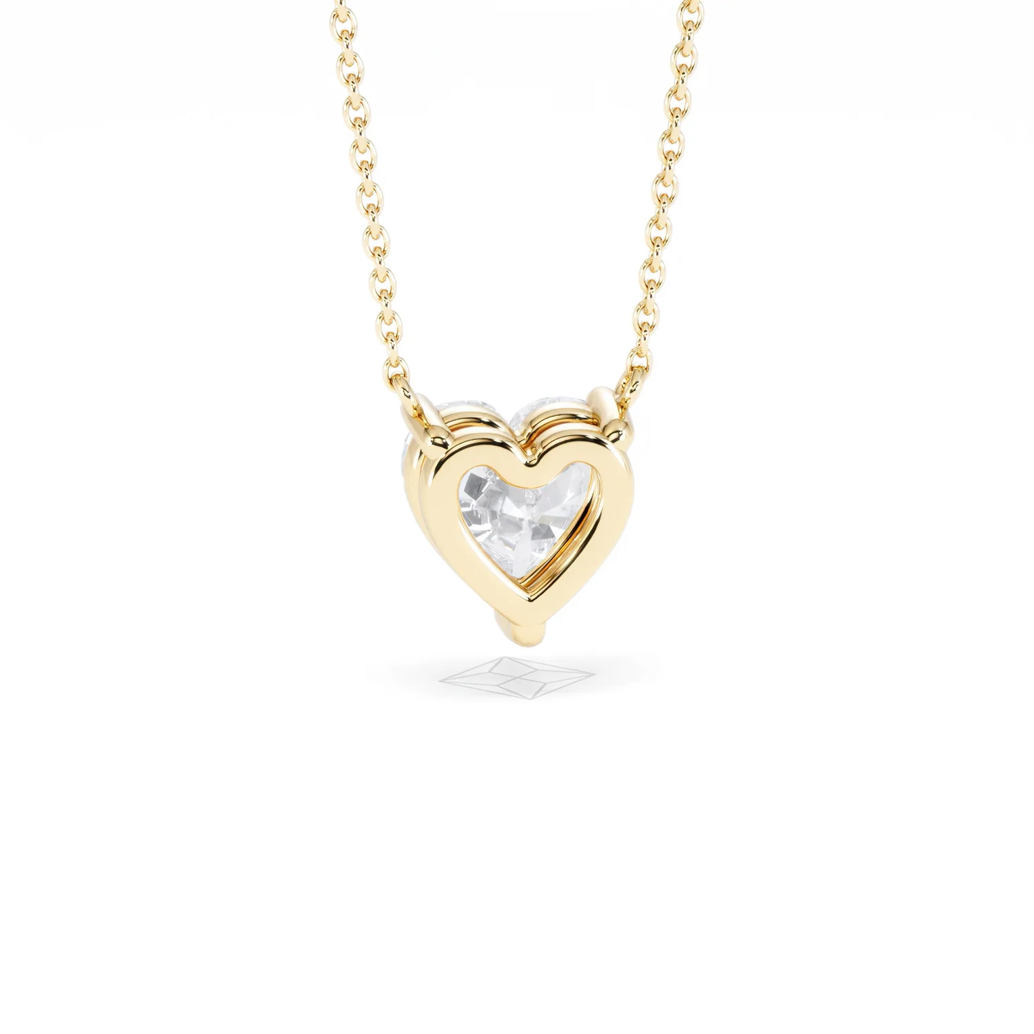Wanderlust Floating Heart Cut Lab Diamond Solitaire Necklace 2.00ct H/SI in 9K Gold - Image 50