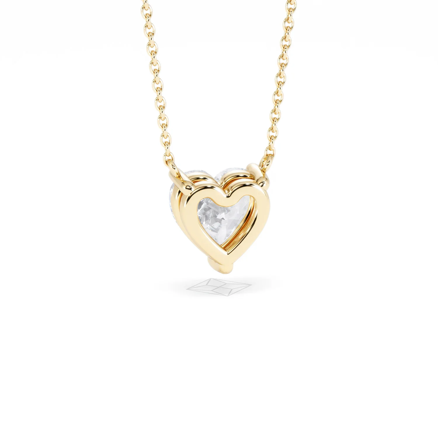 Wanderlust Floating Heart Cut Lab Diamond Solitaire Necklace 2.00ct H/SI in 9K Gold - Image 51