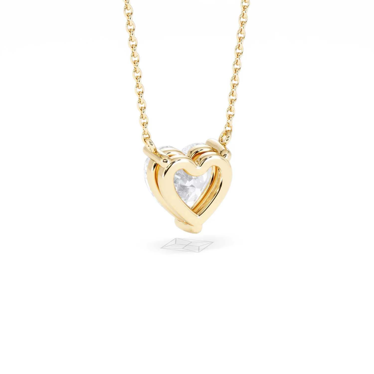 Wanderlust Floating Heart Cut Lab Diamond Solitaire Necklace 2.00ct H/SI in 9K Gold - Image 53
