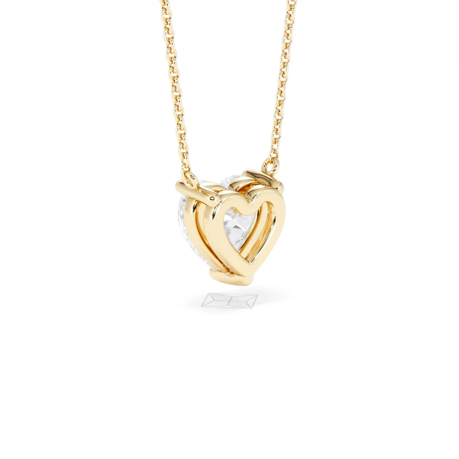 Wanderlust Floating Heart Cut Lab Diamond Solitaire Necklace 2.00ct H/SI in 9K Gold - Image 56