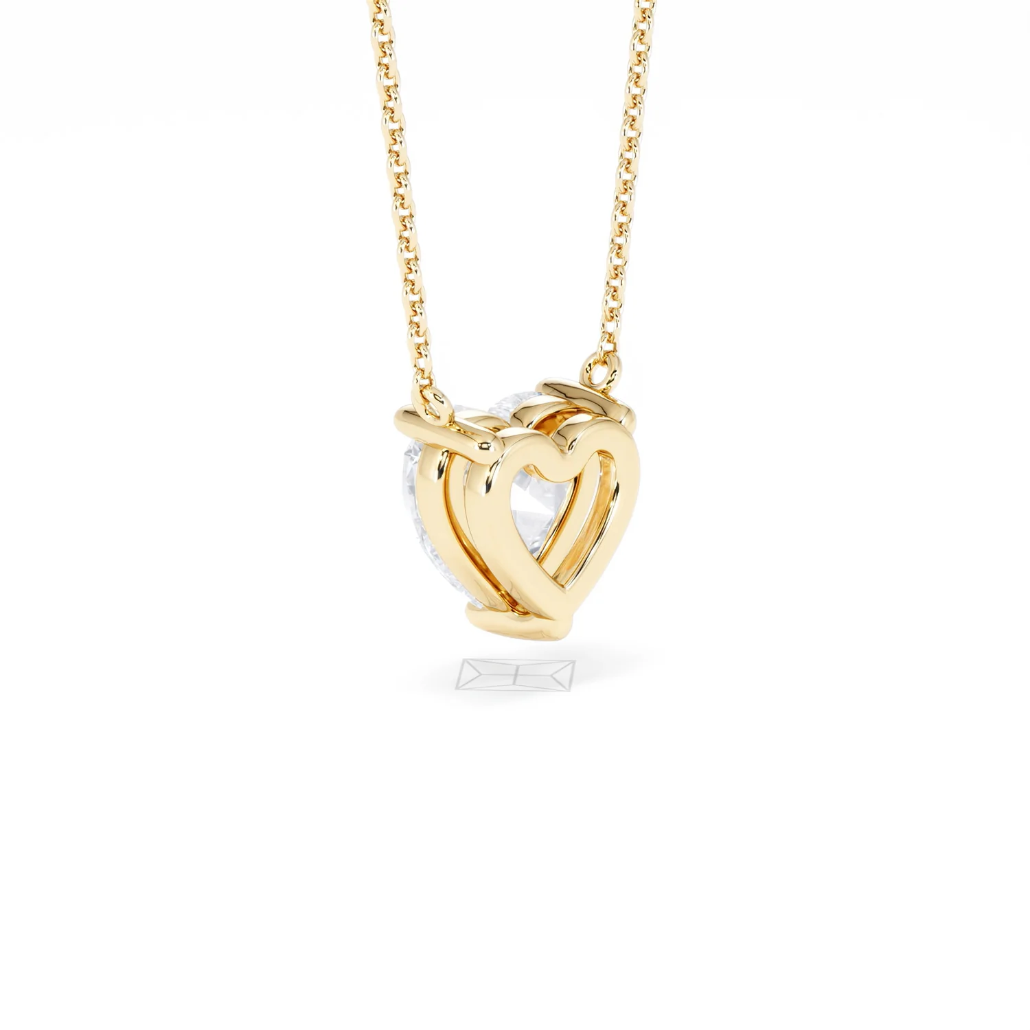 Wanderlust Floating Heart Cut Lab Diamond Solitaire Necklace 2.00ct H/SI in 9K Gold - Image 57