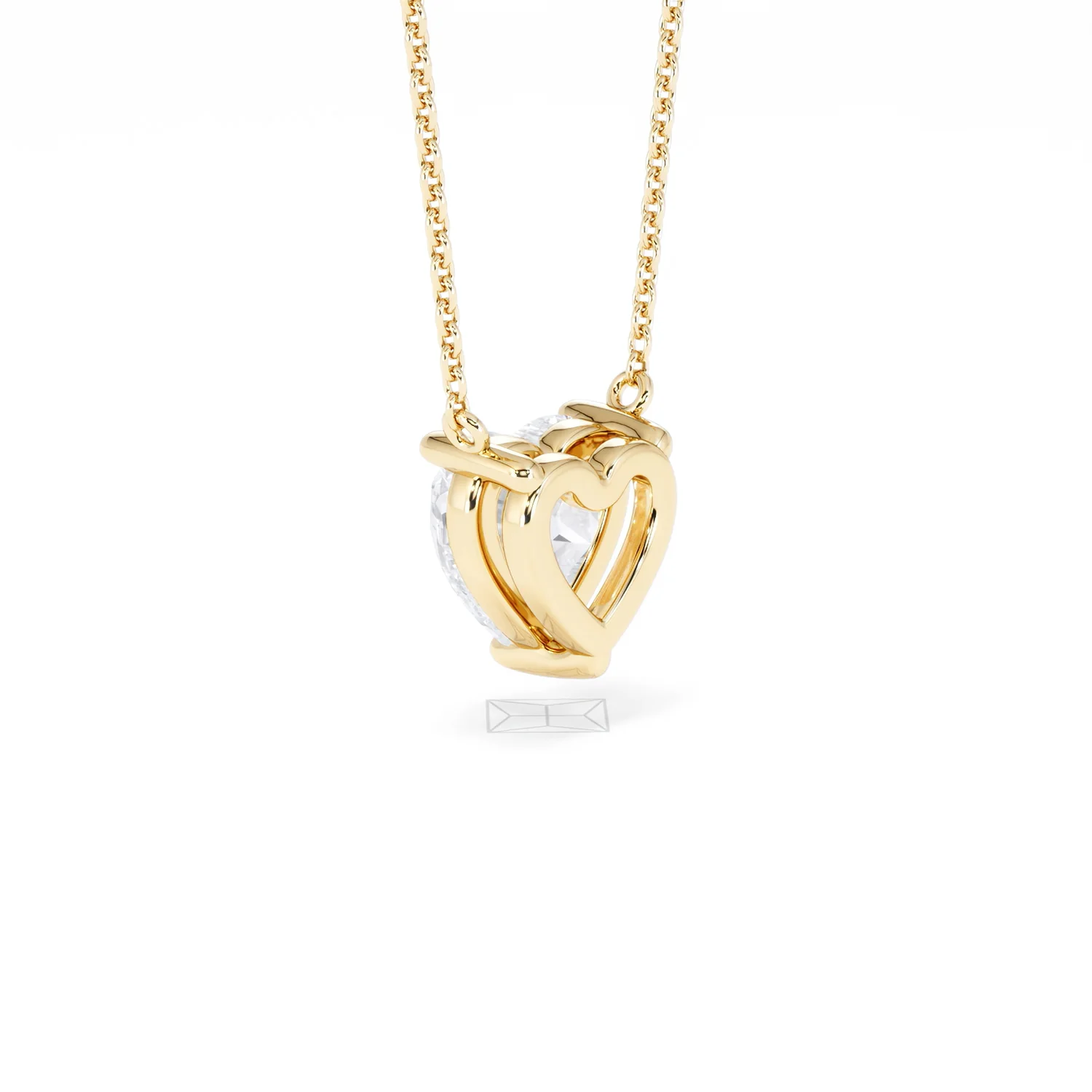 Wanderlust Floating Heart Cut Lab Diamond Solitaire Necklace 2.00ct H/SI in 9K Gold - Image 58
