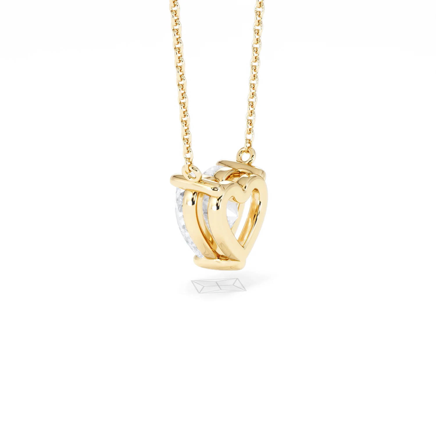 Wanderlust Floating Heart Cut Lab Diamond Solitaire Necklace 2.00ct H/SI in 9K Gold - Image 60
