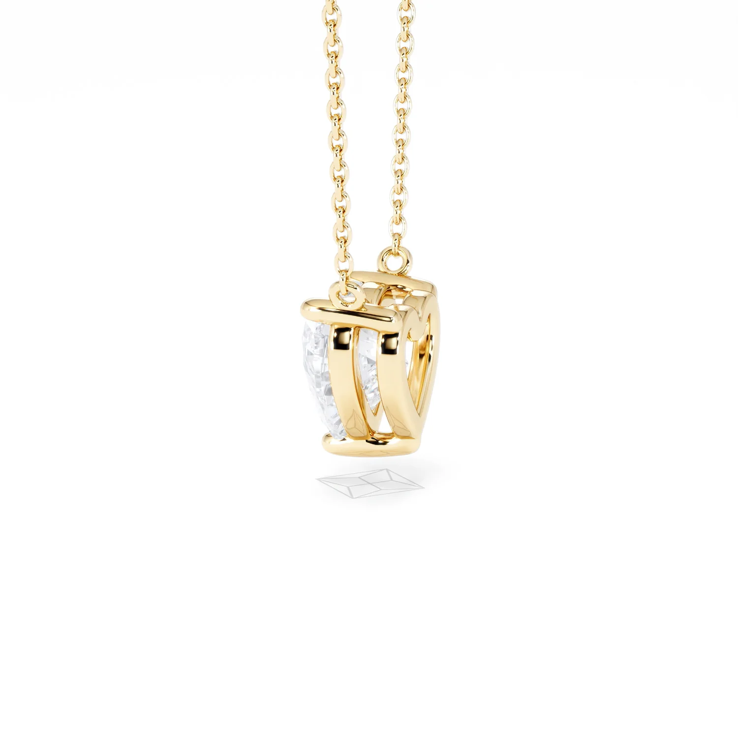 Wanderlust Floating Heart Cut Lab Diamond Solitaire Necklace 2.00ct H/SI in 9K Gold - Image 64