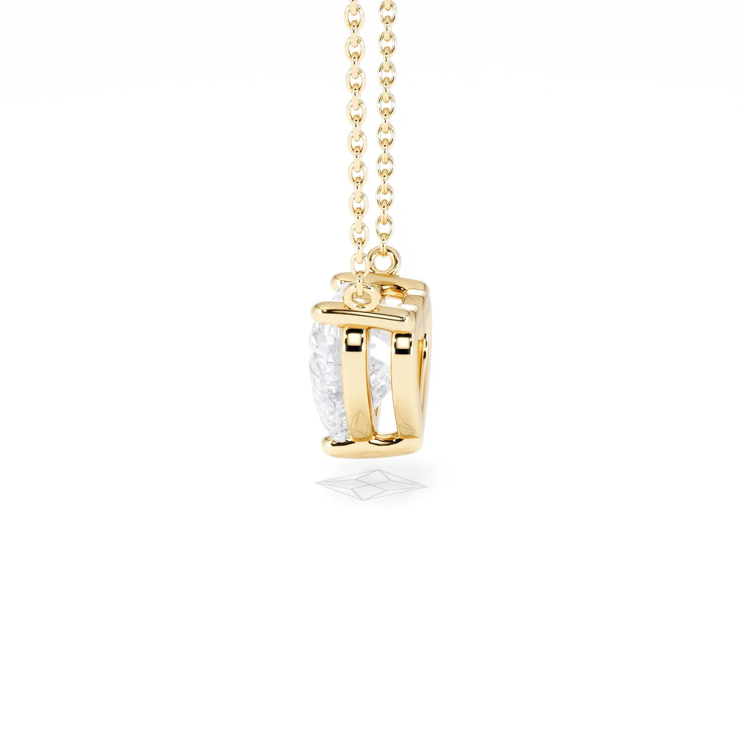 Wanderlust Floating Heart Cut Lab Diamond Solitaire Necklace 2.00ct H/SI in 9K Gold - Image 66