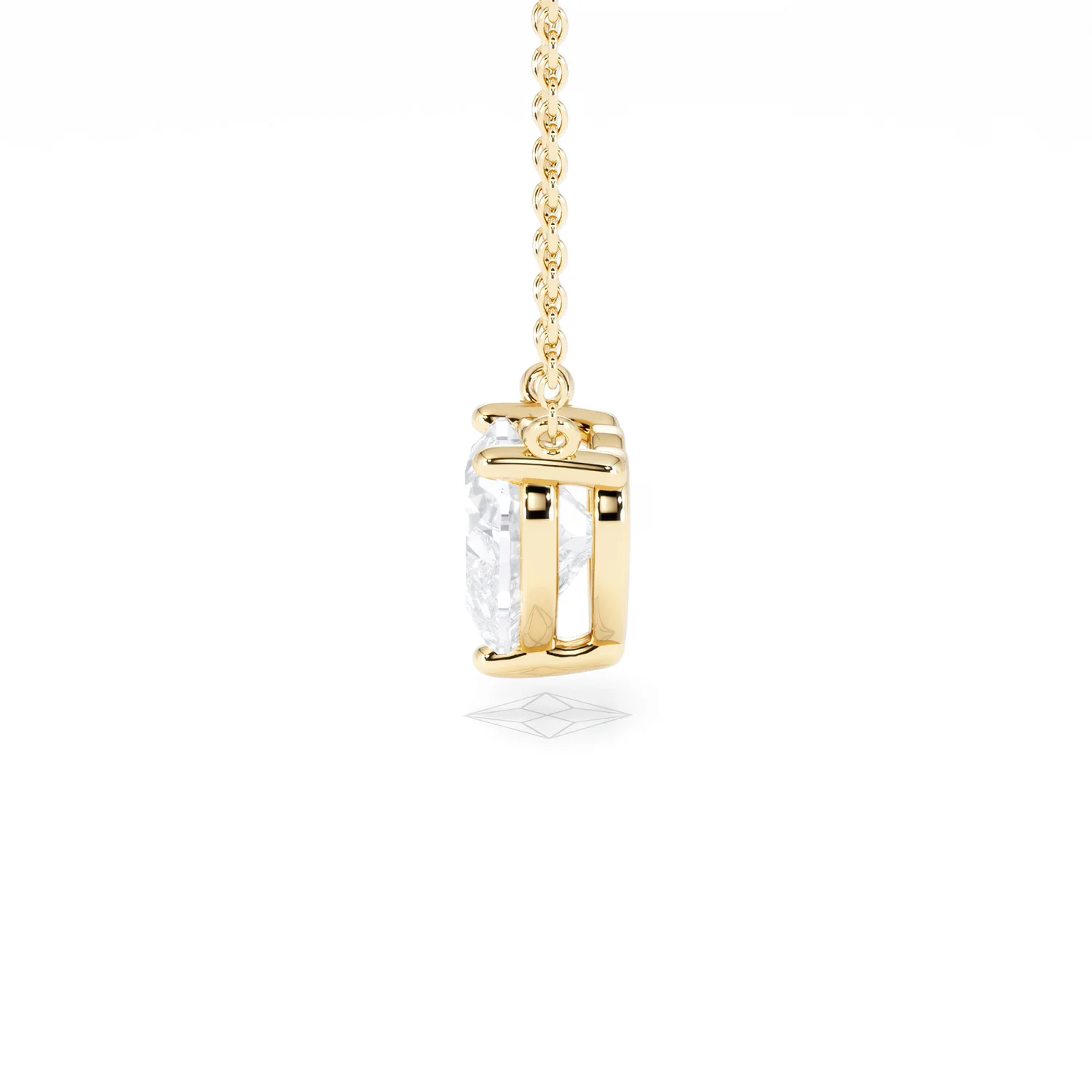 Wanderlust Floating Heart Cut Lab Diamond Solitaire Necklace 2.00ct H/SI in 9K Gold - Image 68